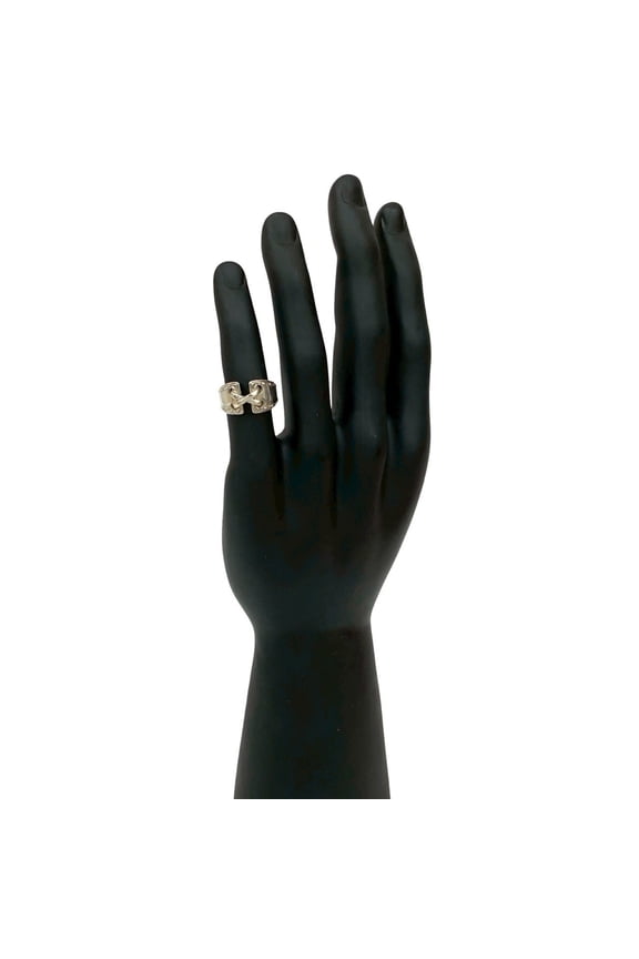 Pre-Owned HERMES Mexico Ring, 925 Sterling Silver, Size 9, Women's, 47918 (Good)