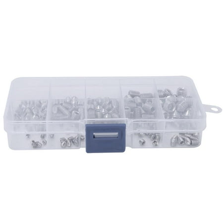 

Higoodz 200Pcs Grub Screw Cone Point Hex Socket Stainless Steel For Accuracy Instruments M3/M4/M5/M6/M8 Cone Point Grub Screw Stainless Steel Grub Screw