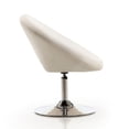 thumbnail image 3 of Perch White and Polished Chrome Faux Leather Adjustable Chair, 3 of 4
