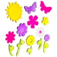 thumbnail image 3 of Northlight 14-Piece Pink and Purple Flowers Spring Gel Window Clings, 3 of 5