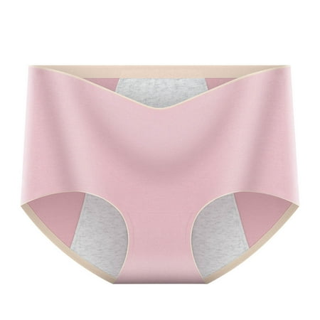 Scyoekwg Seamless Underwear for Women High Waisted Underwear Stretchy Comfort Solid Color Ladies Underpants Hipster Panties (Pink XL)
