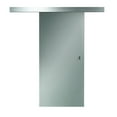 thumbnail image 3 of AWC Opaque Glass Barn Door Covers Opening Size 32"wide x 80"high Opaque Frosted Glass with Silver Aluminum Track, 3 of 4