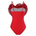 thumbnail image 6 of TrendVibe365 Women One Piece Swimsuits for Women Red Bathing Suits Thong Adjustable Shoulder Strap Solid Swimwear Beachwear S, 6 of 7