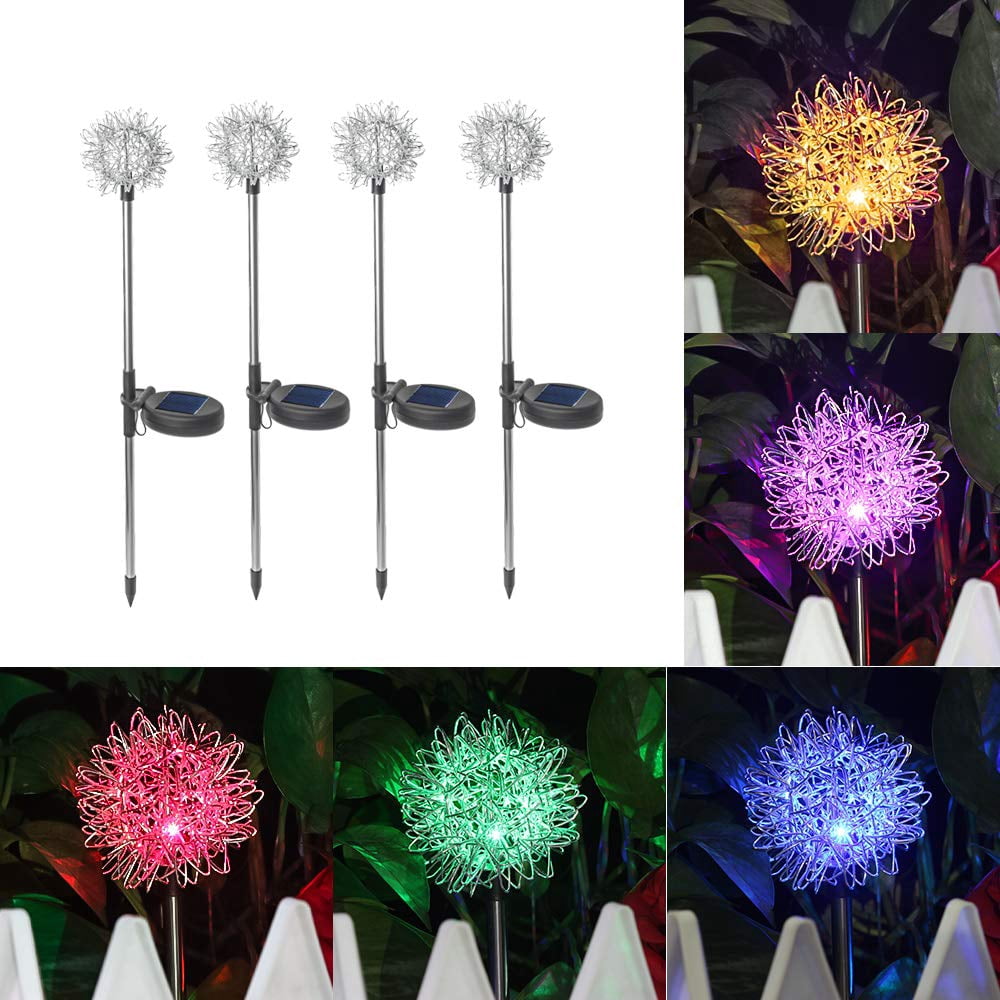 EpicGadget Solar Dandelion Light, Changing Multi Color Outdoor Dandelion Solar Garden Decorative Lights for Walkway Pathway Backya