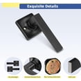 thumbnail image 2 of Modern Square Door Handles Passage Door Lever Interior Door Handle Keyless NonLocking Lever Set [for Hallway or Closet Doors] Reversible for Right & Left Sided Doors, 2 of 6