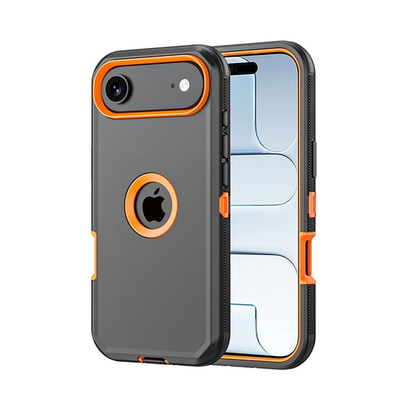 Rugged Heavy Duty Case for iPhone 17 Air Triple-Layer Protective Bumper Cover Shockproof Case