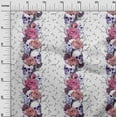 thumbnail image 2 of oneOone Cotton Jersey Light Peach Fabric Floral & Skull Dress Material Fabric Print Fabric By The Yard 58 Inch Wide, 2 of 4