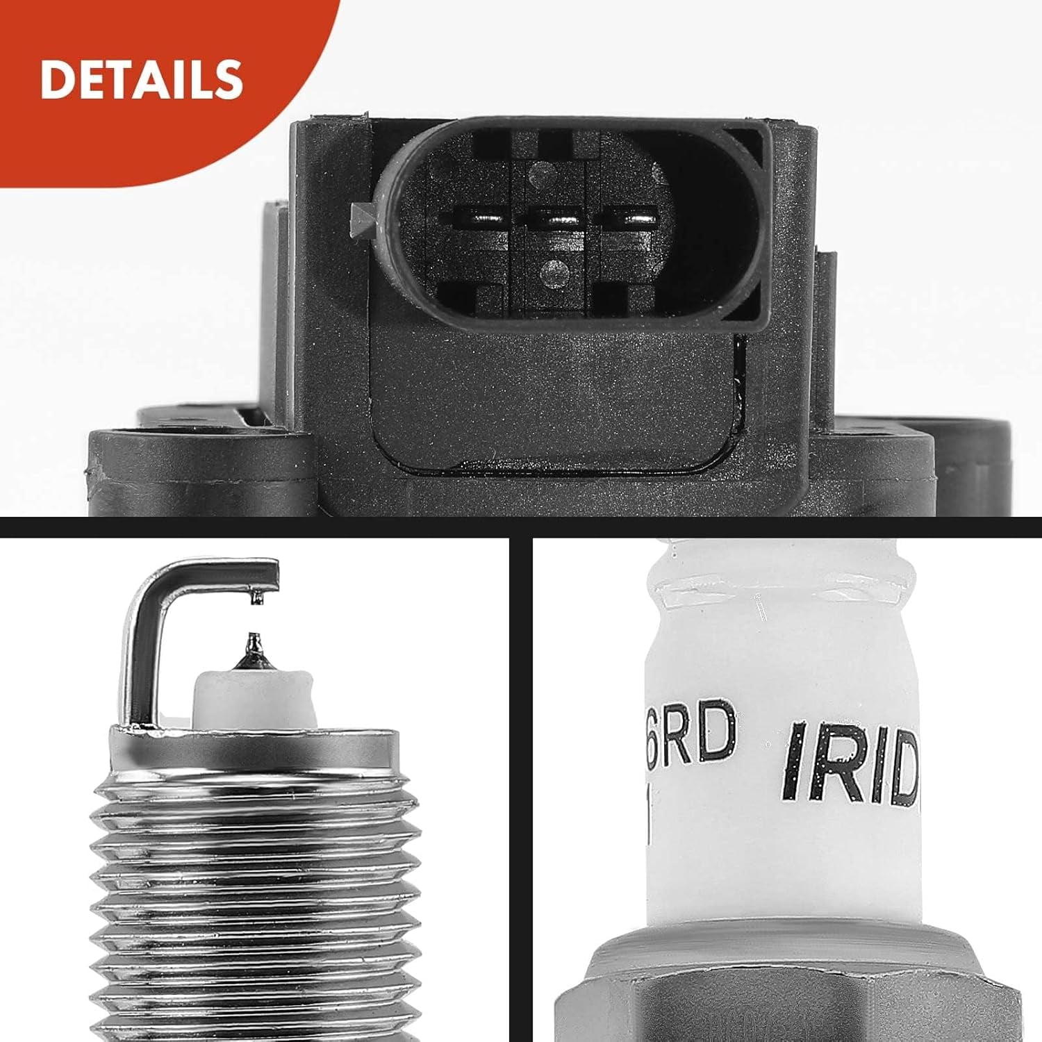 A-Premium Ignition Coils and Spark Plugs Kits Compatible with Mercedes Benz C230 2003 2004 2005 L4 1.8L 4-PC Set