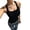 Black, variant on Women's Solid Color Tank Top with Built In Chest Bra