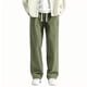 thumbnail image 2 of Pantalones largos para hombre, color liso, de trabajo, de pana, con bolsillos y cordón, de poliéster., 2 of 9