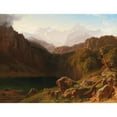 thumbnail image 2 of Albert Zimmermann 14x12 Gold Ornate Wood Frame and Double Matted Museum Art Print Titled - A View of Grossglockner from Kals, 2 of 4