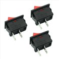 thumbnail image 3 of 20 Piezas Encendido-Apagado KCD11 2Pines 2P Negro Rojo Interruptor Basculante de Coche 3A 250V 6A 125V CA Botón KCD1-11 10X15 10X15 KCD117, 3 of 6