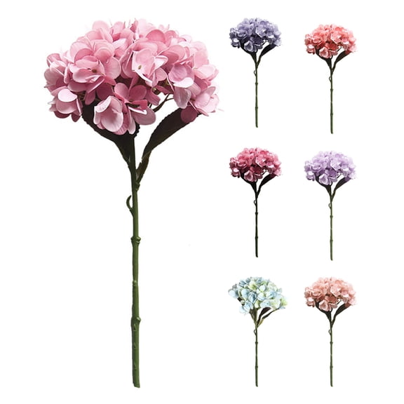 Happy date 2pcs Artificial Flowers Hydrangea Flower Arrangements for Home Garden Party Wedding,Fresh-keeping UV-resistant Blooming Petals Simulation Flower Home Decor