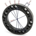 thumbnail image 3 of Steering Wheel Adapter Spacer 12mm 1/2'' for OMP to NARDI Hub, Black, 3 of 5