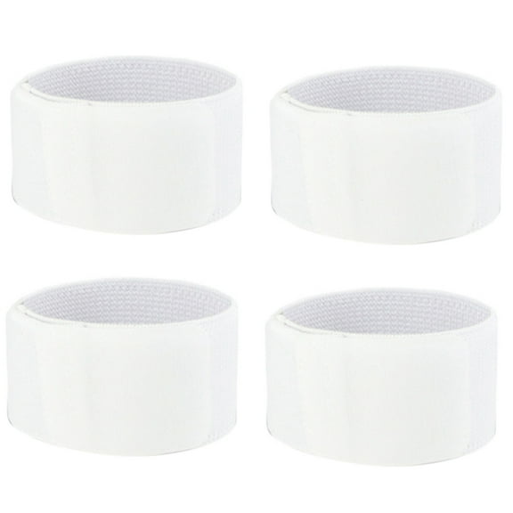 2 Pair Soccer Shin Guard Stay Fixed Bandage Tape Shin Pads Prevent Drop Adjustable Elastic Sports Bandage,White