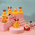 thumbnail image 4 of 6/1PC Christmas Little Yellow Duck Children's Water Toys Knead Called Modeling Rubber Ducks Toys Car Ornaments Baby Shower Toys, 4 of 4