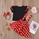 thumbnail image 5 of ¡Liquidación en AURIGATE! Conjunto de 3 piezas para bebé, niña pequeña, vestido con lazo y diadema de lunares., 5 of 5