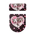 thumbnail image 2 of HELLHERO Loving Cat Toilet Seat Cover Set 17"x21" Stretch Stays in Place for Bathroom Home Comfort, 2 of 5