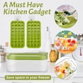 thumbnail image 5 of Jinsinto Ice Cube Tray with Lid, Food Grade Silicone Ice Cube Mold, Flexible Base for Easy Release, Reusable, 64 Stackable Ice Cubes with Ice Cube Tray (Green), 5 of 5