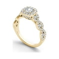 thumbnail image 2 of 1-1/4 Carat T.W. Diamond Criss-Cross Shank Single Halo 14kt Yellow Gold Engagement Ring, 2 of 4
