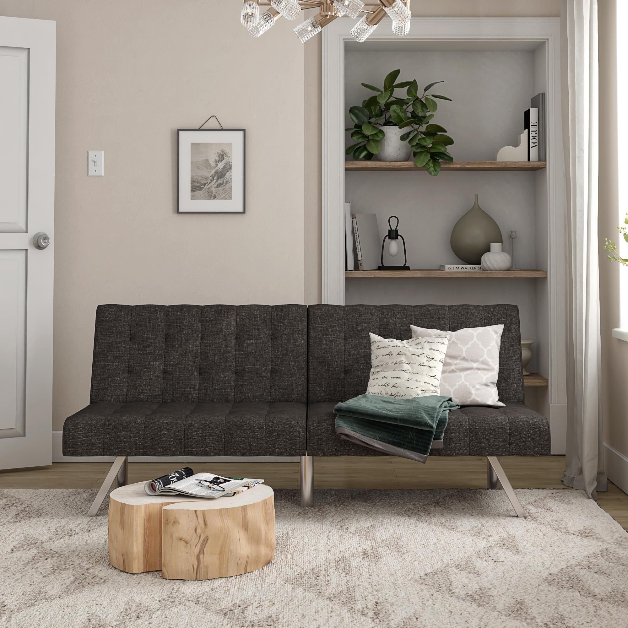 Mainstay Brandclub Mainstays Morgan Futon Gray Linen