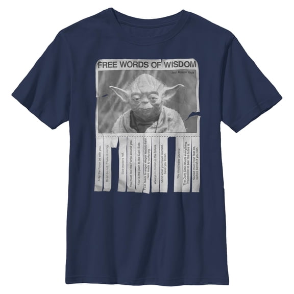 Boys Star Wars Yoda Words of Wisdom T Shirt