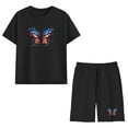 thumbnail image 6 of Edvintorg Girls' Clothing Sets 4Th Of July Cotton Lightweight Short Sleeve Crew Neck Athletic Shirt and Short Size 4-14, 6 of 9