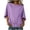 Purple, variant on Guluxicc Womens Summer Cotton Linen Half Sleeve Shirt Crewneck Loose Fit Solid Oversized Basic Tee Blouse Banded Bottom Tops