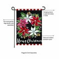 thumbnail image 6 of Evergreen Poinsettia Wreath Applique Garden Flag 12 x 18 Inches Indoor Outdoor Decor, 6 of 7