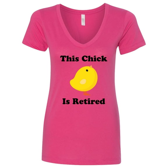 Inktastic Retirement This Chick is Retired Women's V-Neck T-Shirt