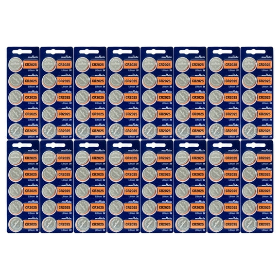 80 x Murata Lithium Coin Cell CR2025 Batteries
