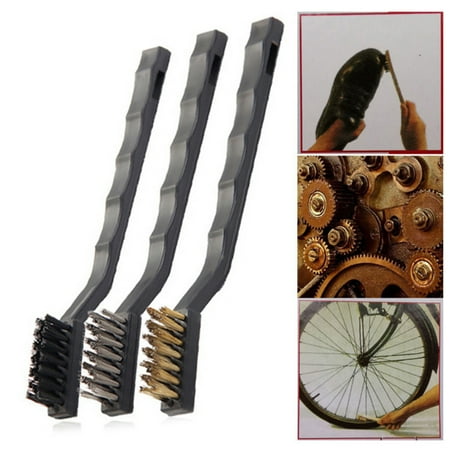 

Jians 3Pcs/Set Wire Cleaning Brushes Portable Stable Anti-rust Mini Rust Removal Steel Wire Cleaning Toothbrushes for Home