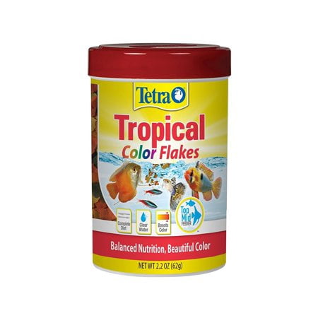 (3 Pack) Tetra TetraColor Tropical Fish Food Flakes, 2.2