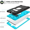 thumbnail image 2 of IBAOLEA iPad Mini 5 Case, iPad Mini 4 Case, Slim Fit Soft Silicone Protection Hybrid Hard PC Shockproof Rugged Tablet Kids Cover for iPad Mini 7.9, Black/Blue Design M681-Black/Blue Design, 2 of 7