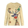 thumbnail image 3 of WILLBEST Playeras Navideñas Mujer Blusa Informal de Manga Larga y Cuello Redondo Para El Verano, Camiseta Estampada, Túnica Holgada con Abertura Lateral. Disfraces, 3 of 3