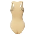 thumbnail image 3 of A2Y Women's Fashion Basic Premium Cotton Racerback Tank Body Suit Taupe L, 3 of 5