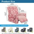 thumbnail image 6 of SCRAWLGOD Cherry Blossom Pink Recliner Cover 4-Piece Recliner Chair Covers Lazyboy Recliner Cover Furniture Protector Cover with Storage Pocket Reclining Slipcovers, 6 of 7