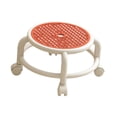 thumbnail image 2 of Elodie Tabouret Bas Rond Roulant Léger Robuste Rotation à 360 Degrés pour Maison Bureau SPA Orange, 2 of 8