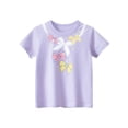 thumbnail image 4 of Pedort Girls Tops Dressy Casual Plus Size Girl Casual Tops Short Sleeve Shirts Elastic Blouse Purple,120, 4 of 5