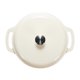 thumbnail image 3 of Olla holandesa de hierro fundido Amazon Basics con tapa, esmaltada, redonda, con dos asas, resistente, grande, 7.3 cuartos, color blanco, 3 of 5