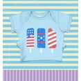 thumbnail image 2 of Shop4Ever Patriotic Popsicles Ice Cream 4th of July Baby's Bodysuit Infant Cotton Romper 6 Months Light Blue, 2 of 5