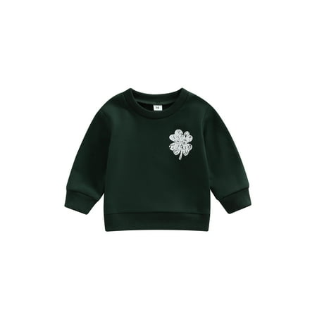 

Bagilaanoe Toddler Baby Girl Boy Casual Sweatshirt Long Sleeve Print Pullover 6M 12M 18M 24M 3T Kids Loose Tee Tops