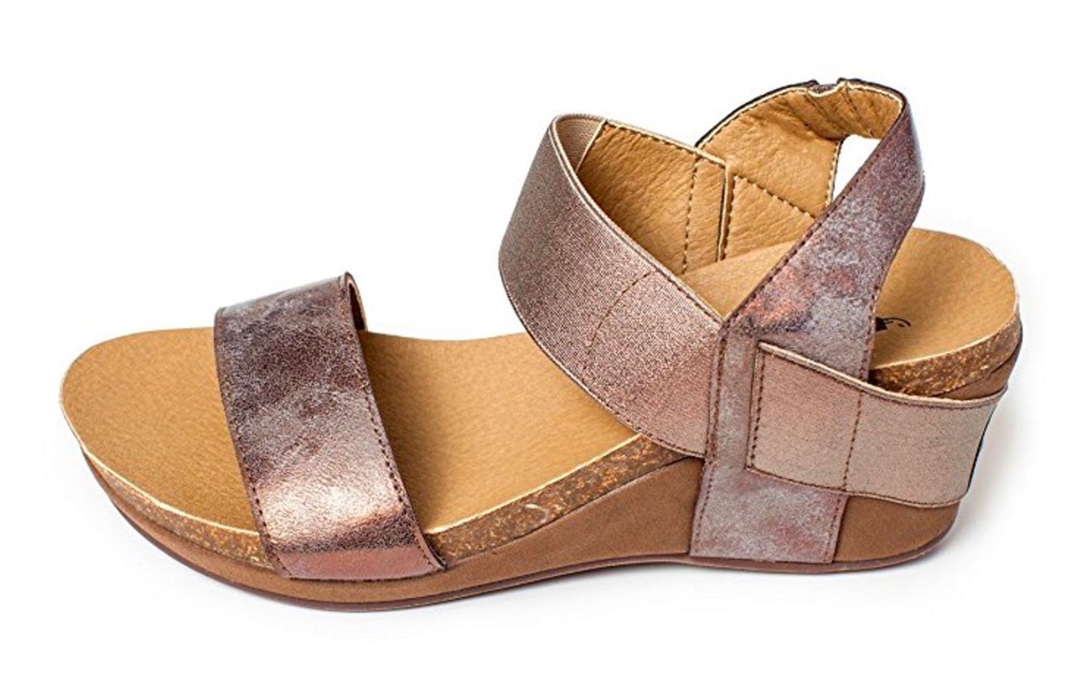 Corkys Footwear - Corkys Women's Brandy Brushed Bronze Wedge Sandals ...