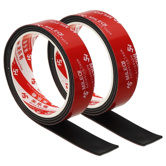 2Pcs Neoprene Rubber Strips 1" x 1/16" x 3.3FT Adhesive Solid Rubber Sheet