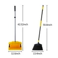 thumbnail image 4 of Yocada Heavy Duty Broom and Dustpan 2+1 Set 54" Iron Pole for Household Commercial Yellow&Black, 4 of 7