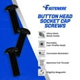 thumbnail image 3 of Fastenere Button Head Socket Cap Screws - 3/8-24 x 1" (25-Pcs) Alloy Steel, Fully Threaded, Fine Black Oxide Finish, Corrosion-Resistant, Machine Thread, Easy to Install w/ Allen Hex Drive, 3 of 4