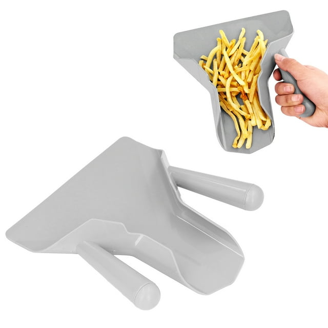 French Fry Bagger Scoop, ABS Multipurpose Utility Scooper with Ergonomic Non Slip Handle, for Popcorn Snacks Ice Candy Desserts