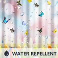 thumbnail image 6 of pipaio 72x84 Inches Easter Shower Curtain Spring Flowers Blossom Grass Colorful Eggs Butterflies Fence Bokeh Shower Curtains for Bathroom Decor Waterproof Polyester Fabric with Hooks, 6 of 6
