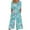 Mint Green, variant on Miqool Womens Elegant Jumpsuits Retro Print Dressy Casual Elbow-Length Sleeve V Neck Wide Leg Pants Rompers One Piece Outfits with Pockets