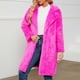 thumbnail image 4 of Chaqueta de abrigo larga y cálida para mujer, de invierno, lisa, con cuello vuelto, 4 of 8